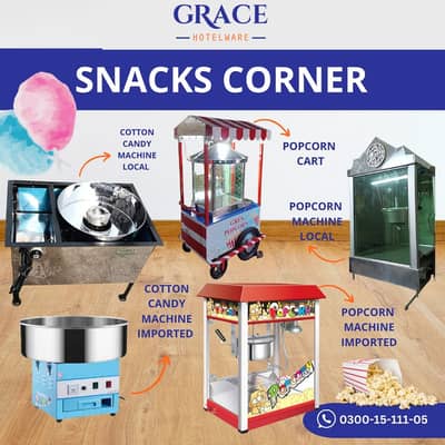 Coffee machine/ Cotton Candy/ Popcorn machine/  Kulfa Ice Cream Kulfi