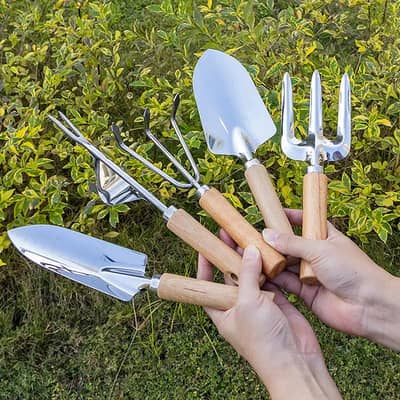 Kitchen Gardening, Wooden Handle Gardening Tools ,