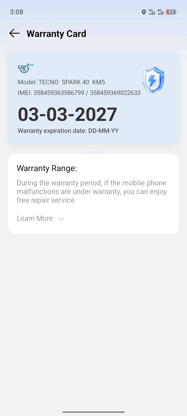 Tecno CAMON 40 3