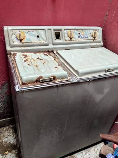 Steel Washing Machine with Built-In Dryer | Good Condition
