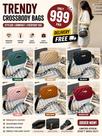 Trendy Crossbody Bag for Women | Premium PU Leather | Rs. 999