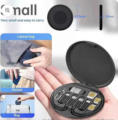 Premium Mobile Charging Cable Set with Multi-Port Storage Box