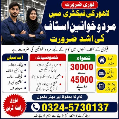 Staff Required Lahore