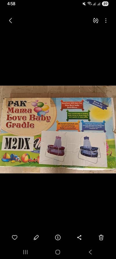Baby Swing Cradle with Mosquito Net