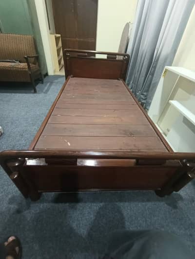 Solid Wooden Single Bed