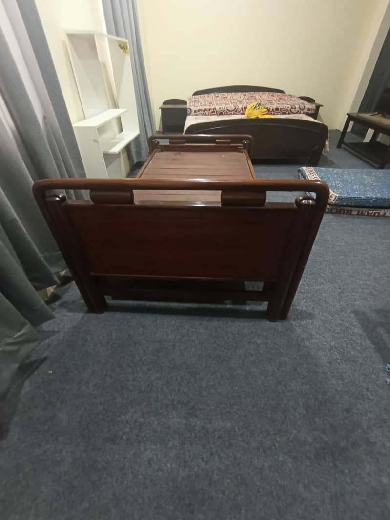 Solid Wooden Single Bed 2