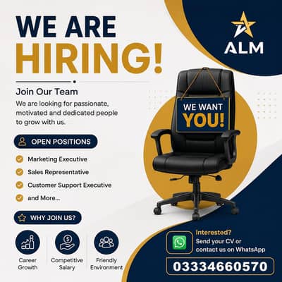 We are hiring male and female staff for office work