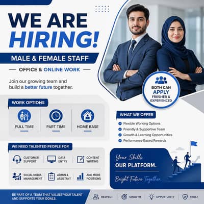 Hiring Staff for office and online work