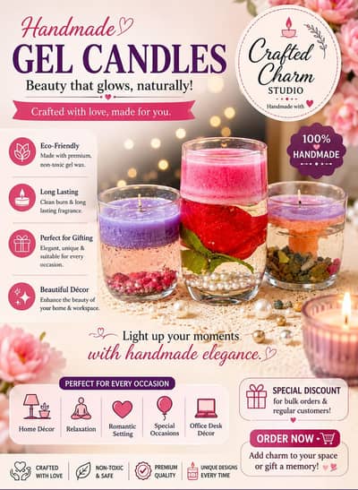 Decorative handmade candles