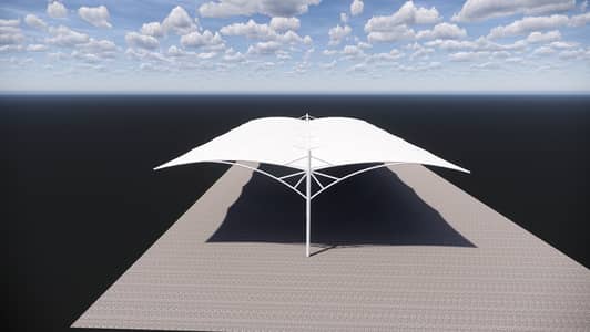 Wall mounted/ Porch shade/ Pvc tensile fabric/ Outdoor garage shed