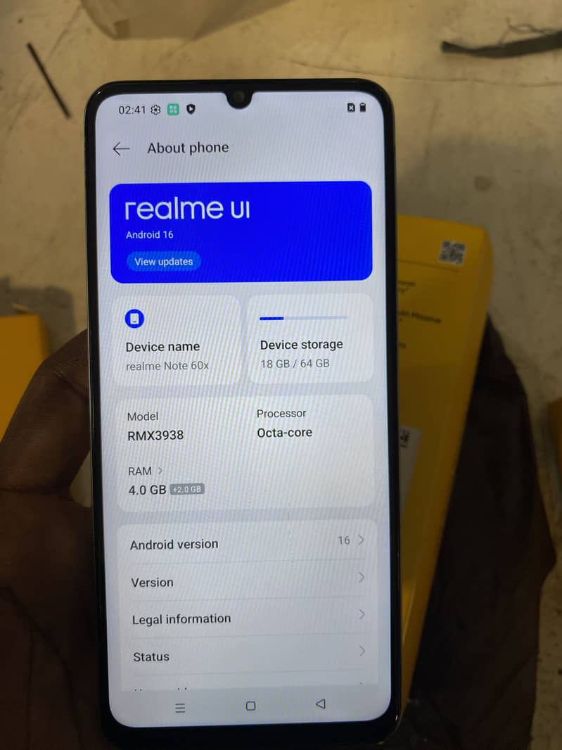 Realme Note 60x 0
