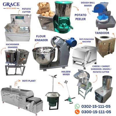 Tandoor/ Atta Dough Mixer/ Potato Peeler/ Haleem Spice/ Masala Grinde