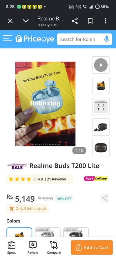 realme t 200 lite