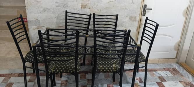 Dinning Table set 6 chairs and Table frame
