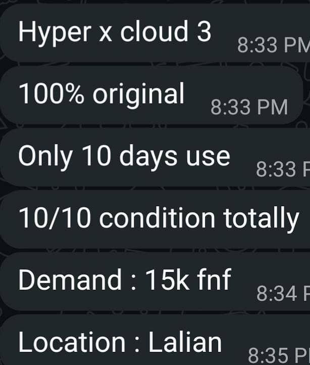 Hyperx cloud 3 slightly used 6
