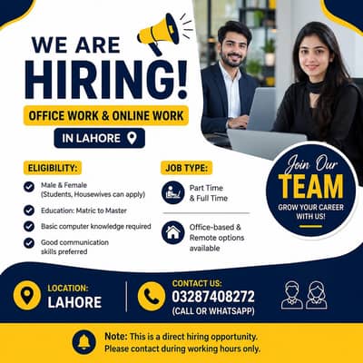  Hiring Now – Part-Time & Full-Time Office & Online Jobs