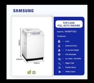 Samsung washing machine top lode 9Kg