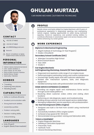 I need job for mechanicall field