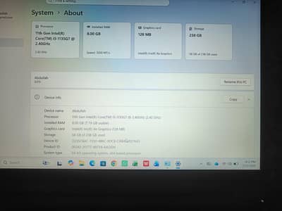 Lenovo 11th Gen (R) Core (TM)i5 -1135G7