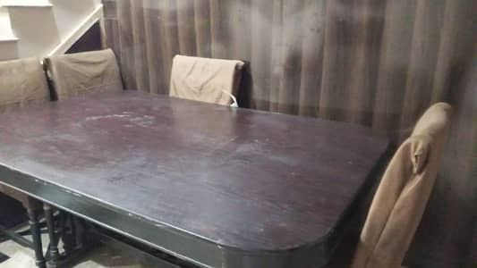 DINING TABLE 6 CHAIR