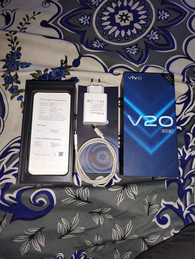 Vivo V20.8. 128. all urgnal mobile with box and urgnal chargr.