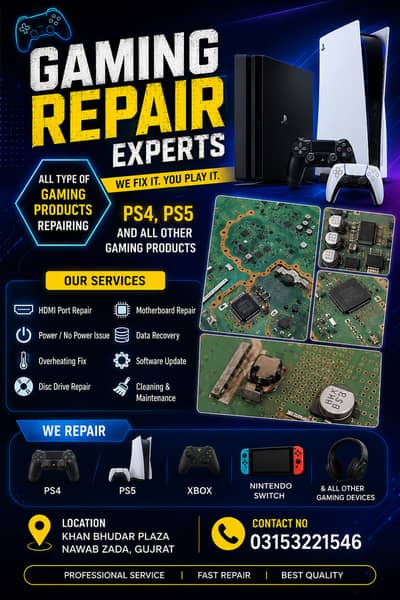 PS4, PS5, Xbox & Nintendo Switch Repair | Controller Repair | Gujrat