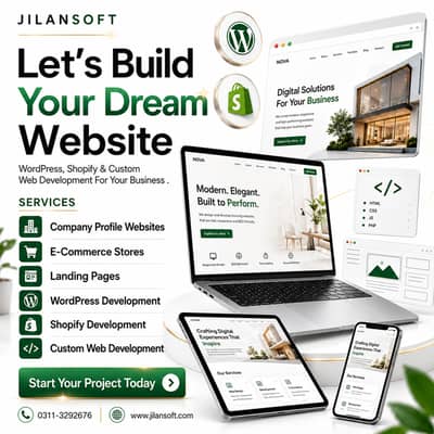 Shopify, WordPress & Custom Website Development.