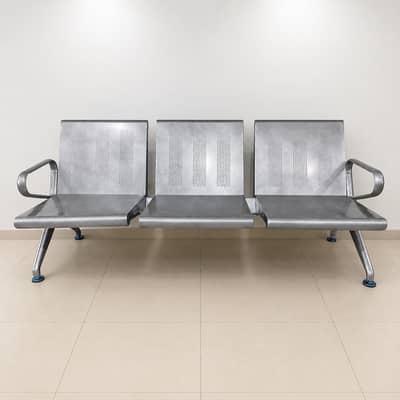 Steel Bench 3 Seater, Waiting Bench, Airport Hospital Reception Area