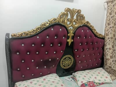 Bed and dressing table and side tables
