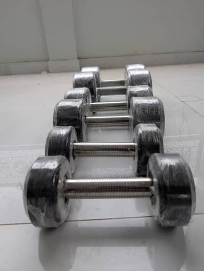 Rubber dumbbells Brand new