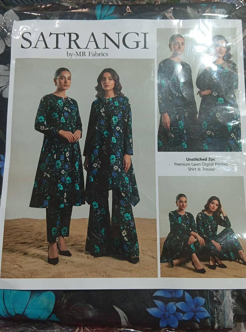 *2pc  all over | Unstitched soot | lawn collection* 2