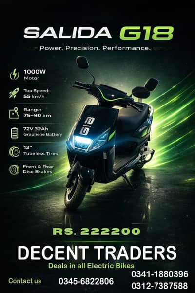 Salida G18 Electric Scooter 2026 | Brand New | Unregistered | 75-90 KM