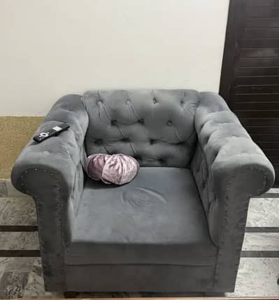 6 seater sofa grey color