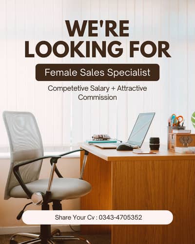 Female Staff Fr Brand Counter Sale | Brand Sale | Salary + Comission