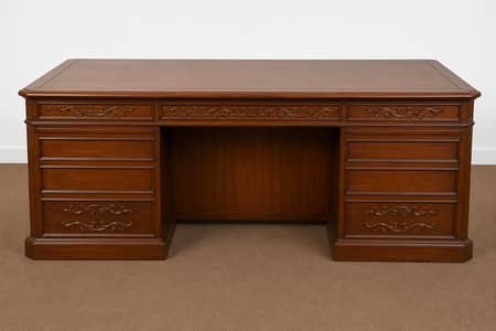Executive Wooden Office Desk with Drawers – Excellent Condition