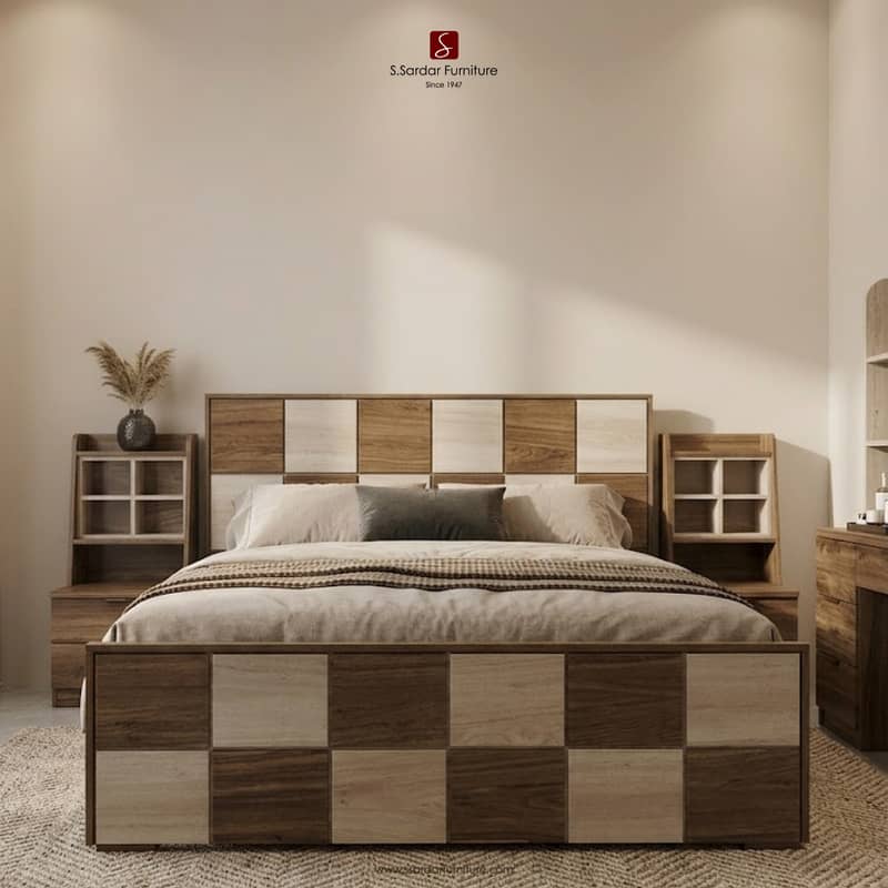 Bedset with side table and dressing table 1