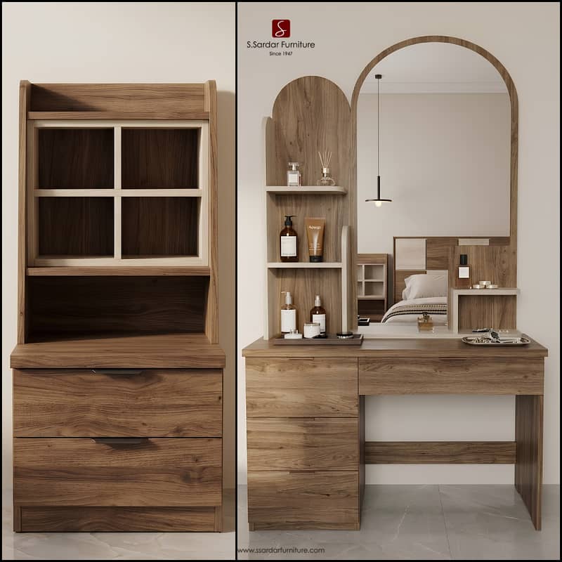 Bedset with side table and dressing table 2