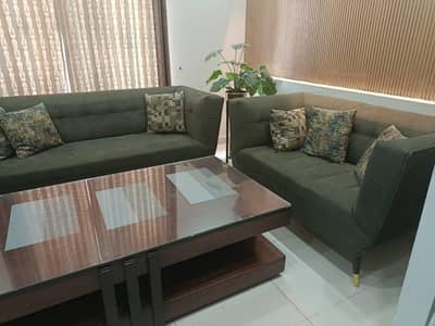 6-Seater Premium Sofa Set (3+2+1) with Solid Wooden Center Table
