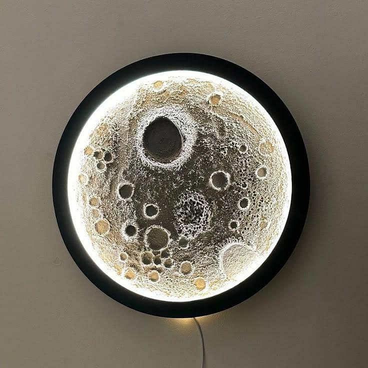 Moon Led Wall clock 1