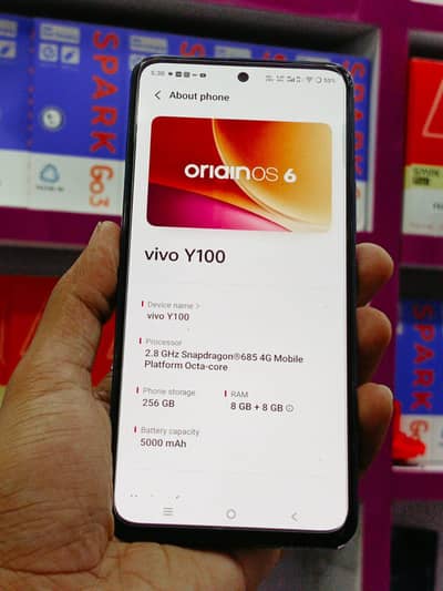 Vivo Y100 8GB Ram & 256GB Rom Official Pta Approved With Box