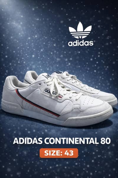 Adidas Continental 80 Sneakers Size 43 - White Original