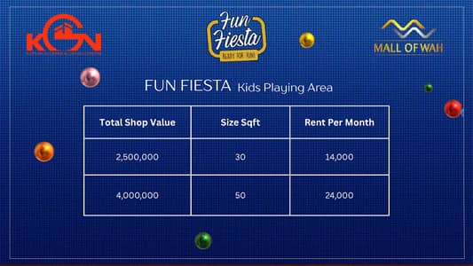 Mall of Wah Fun Fiesta kids play Area Already on rented for Sale