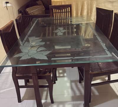 Dinning Table with chairs and sofa table with side tables