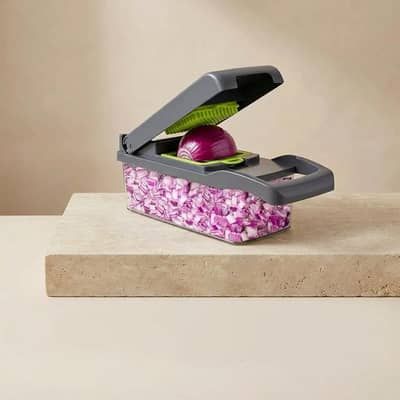 multicolor vegetable cutter with 7 blade and easy slicing dicing