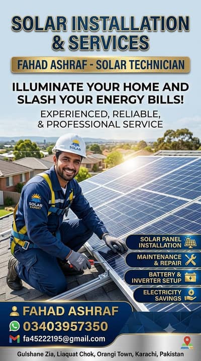 Solar System Installer.