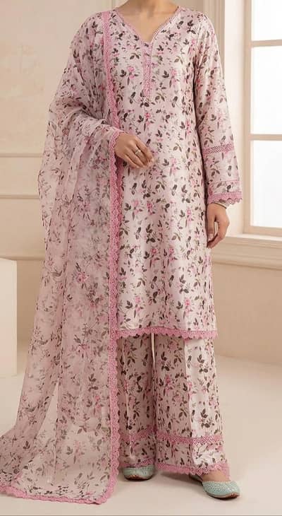 party wear dress/formal dress/3 piece dress/silk dress