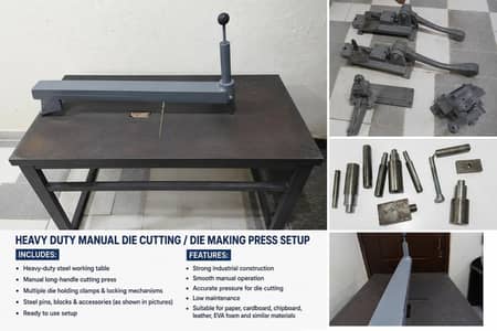 Manual Die Cutting Machine Setup – Heavy Duty Industrial