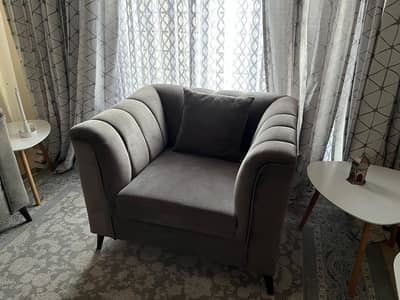 Grey 5 seater sofa set
