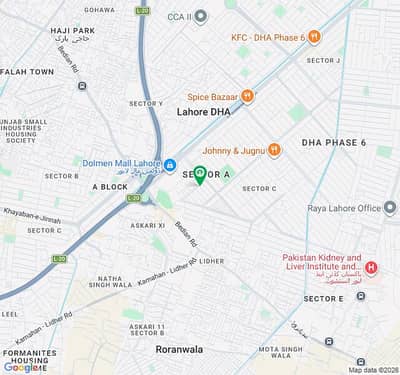 1 Kanal Plot Out Class Location Block C DHA Phase 6 - Block C, DHA Phase 6, DHA Defence, Lahore, Punjab