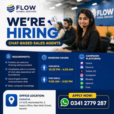 Chat Support Job || Male & Female || Sales Job on Commission || Jobs
